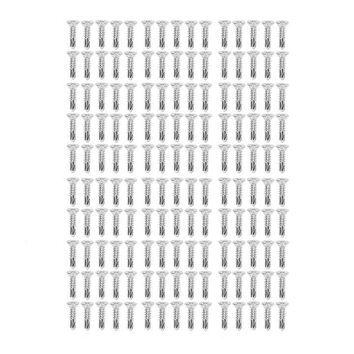 150 buc surub autoforant din otel inoxidabil 304, 19 mm, surub inecat in cruce pentru industrie