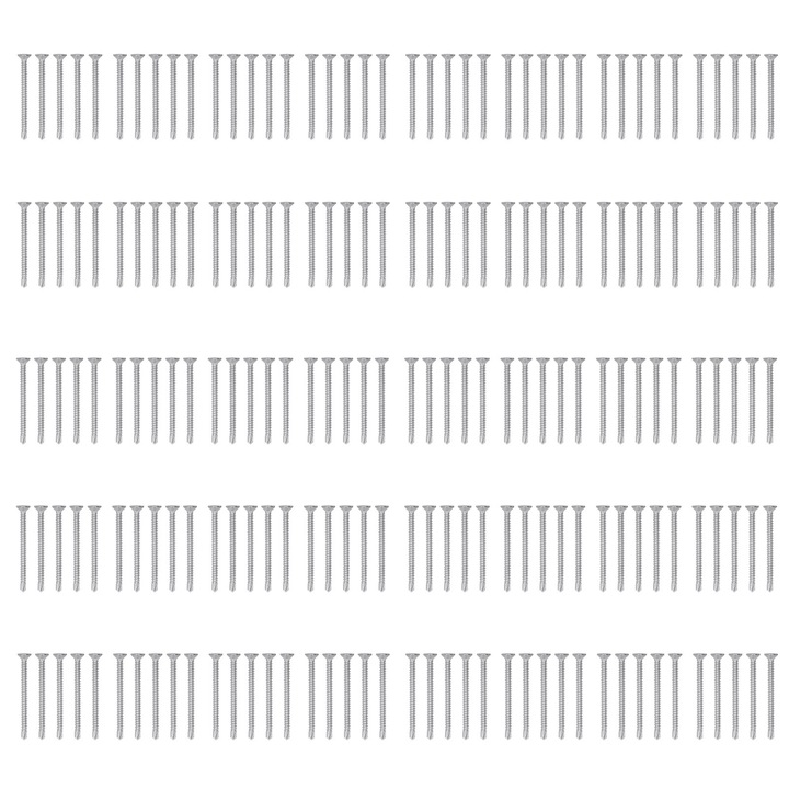 200 buc. surub autoforant cu cap cruciat 410 din otel inoxidabil 50 mm lungime nominala