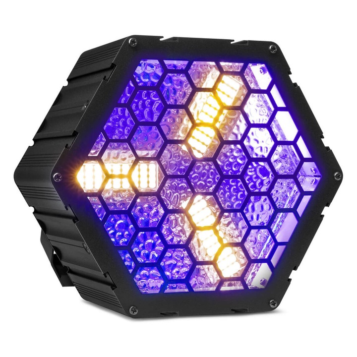 BeamZ RB90-5 Deco Retro 3x30W Színpadi LED reflektor, stroboszkóp RGB+borostyán