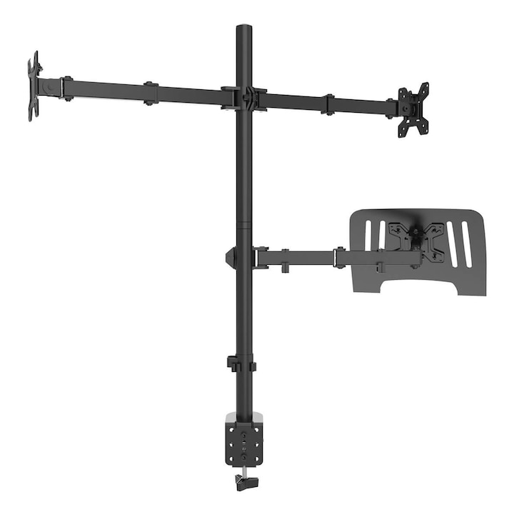 Brat monitor dublu Audizio CMA20L, 13″ – 32″, suport pentru laptop