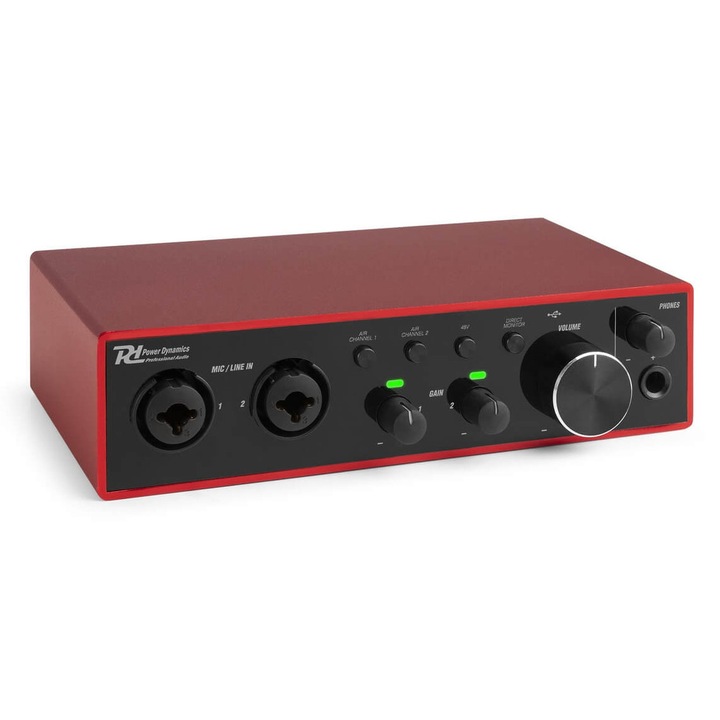 Power Dynamics PDX22 USB Audio Interface Combi Külső hangkártya, audió interfész