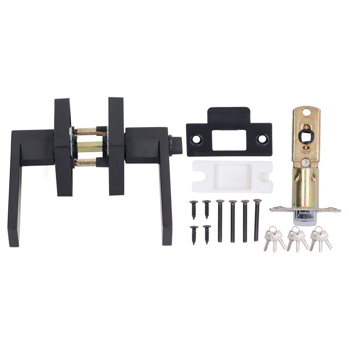 Maner usa set, Enforose, zinc aliaj, alama, negru, 35x50mm