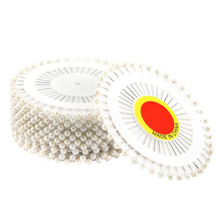 Set 480 ace de cusut, Enforose, alb/negru/multicolor, 3.8cm, pentru artizanat si decorari speciale