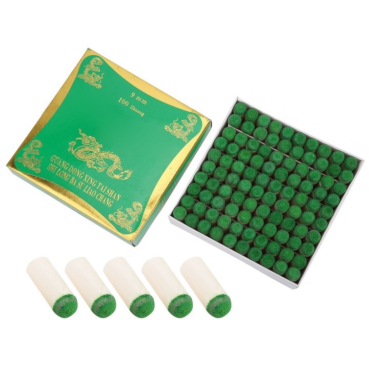 Capace pentru tacuri de biliard, set 100 bucati, plastic si piele artificiala, negru