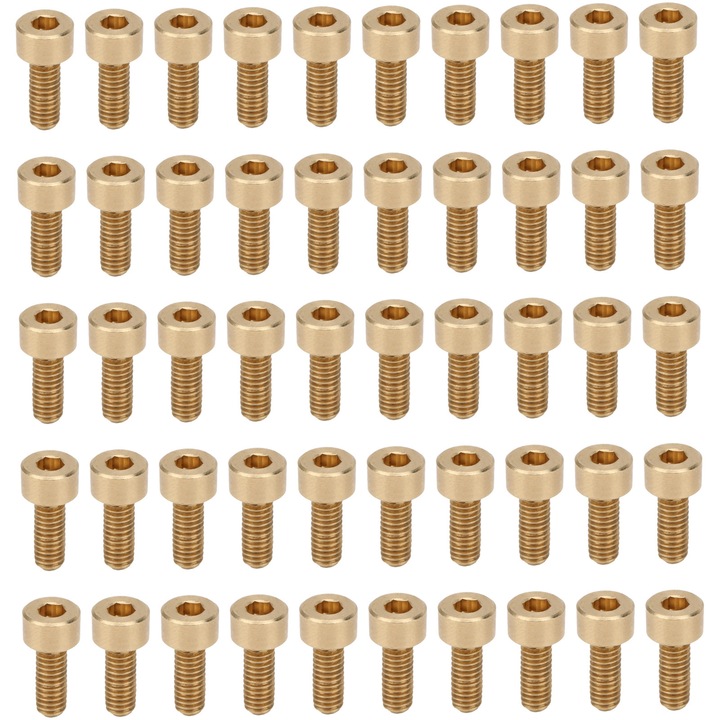 50 buc surub cu cap hexagonal pentru fixare din cupru Instrumente hardware Materiale industriale M4