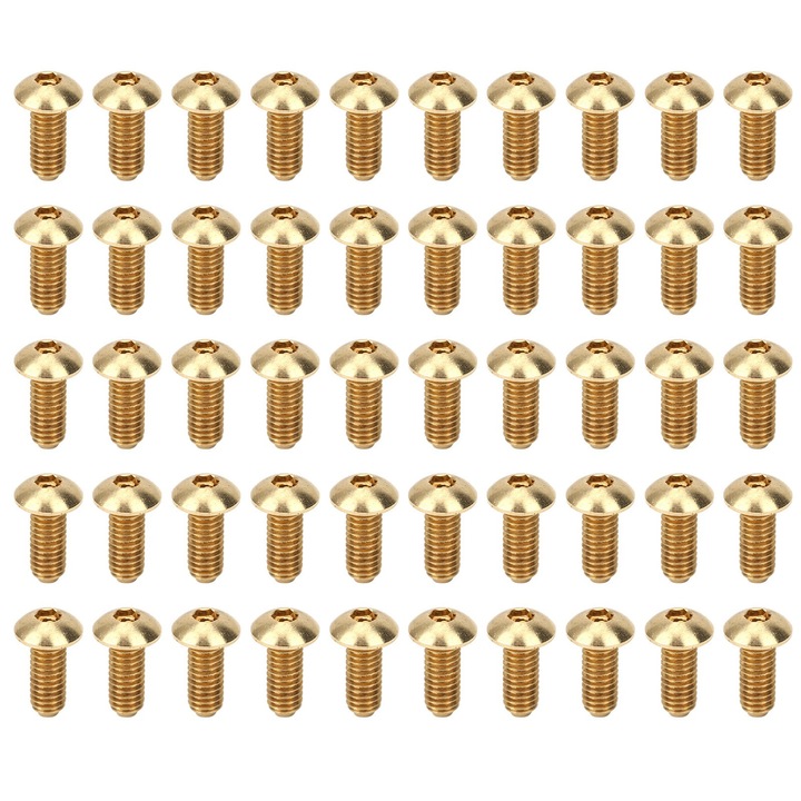 50 buc. suruburi hexagonale cu cap semi-rotund, accesorii hardware din cupru pur, elemente de fixare