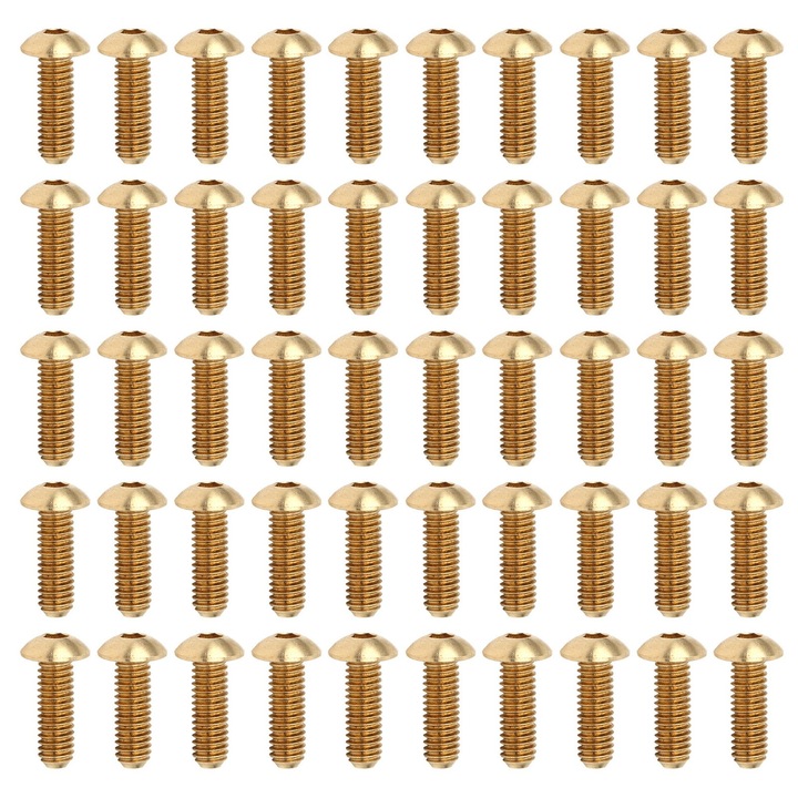 50 buc suruburi hexagonale cu cap jumatate rotund accesorii hardware din cupru pur Elemente de fixare