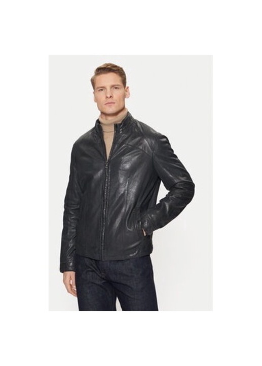 Geaca barbati, Milestone, 304722721, Piele naturala, Albastru, Albastru, 50