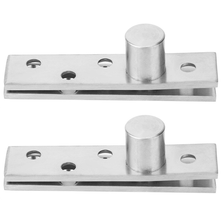 Set 2 balamale pivotante rotative 360°, inox, 75mm lungime