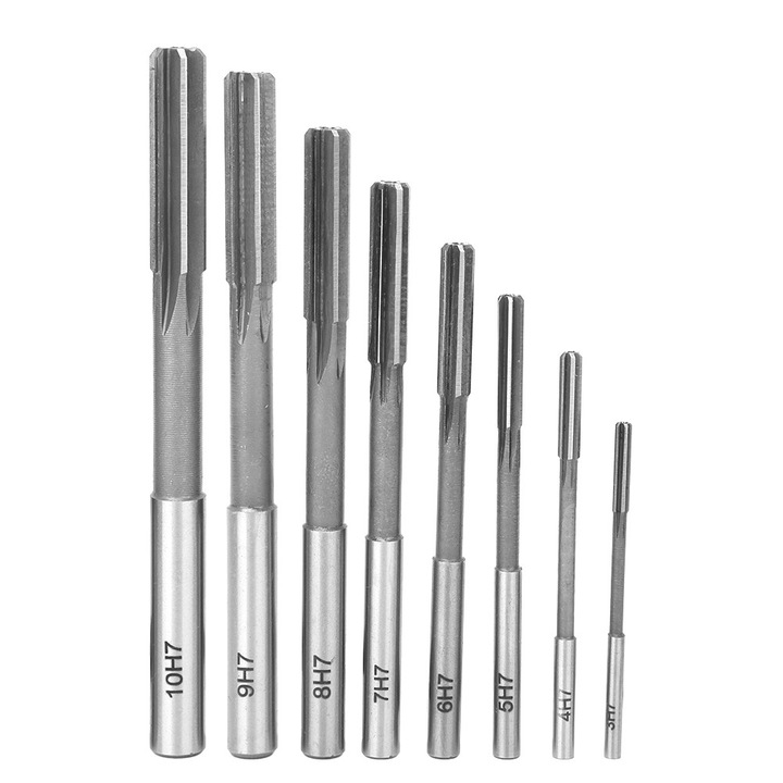 Set 8 burghie reamer din otel rapid Enforose, 3mm-10mm, precizie H7, pentru metal, plastic, lemn