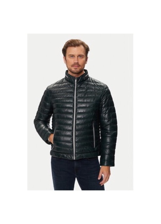 Geaca barbati, Milestone, 303959579, Piele naturala, Verde, Verde, 50