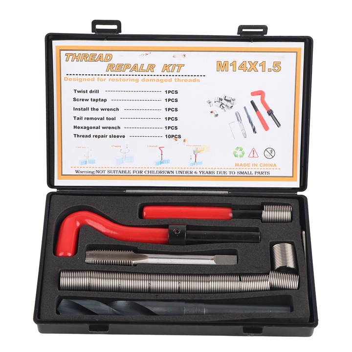 Set reparare filet, Enforose, 15 piese, M14 x 1.5