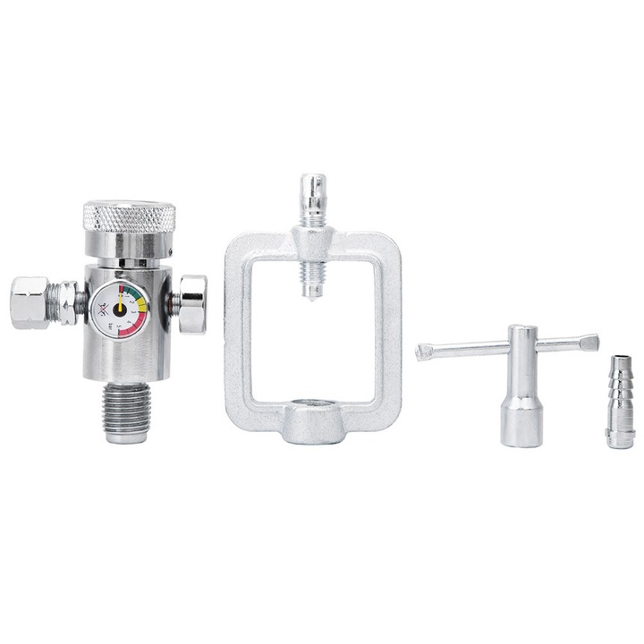 Reductor de presiune acetilena, Enforose, 0-3Mpa, 5bar, cu manometru, accesorii incluse