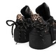 Pantofi Sport De Dama, Cu Platforma, Din piele ecologica, D1413, Negru cu Leopard 36