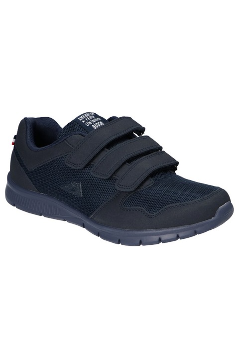 Pantofi cu Velcro Pentru Barbati, American Club, Wt2624, Branturi Memory Foam System, Bleumarin