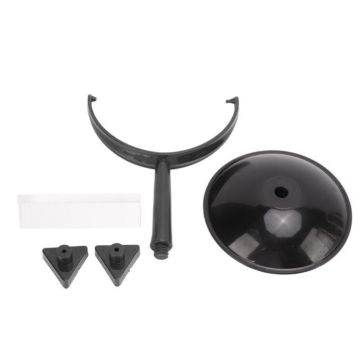 Prisma triunghiulara din sticla optica Enforose, 80mm, set cu suport si cleme