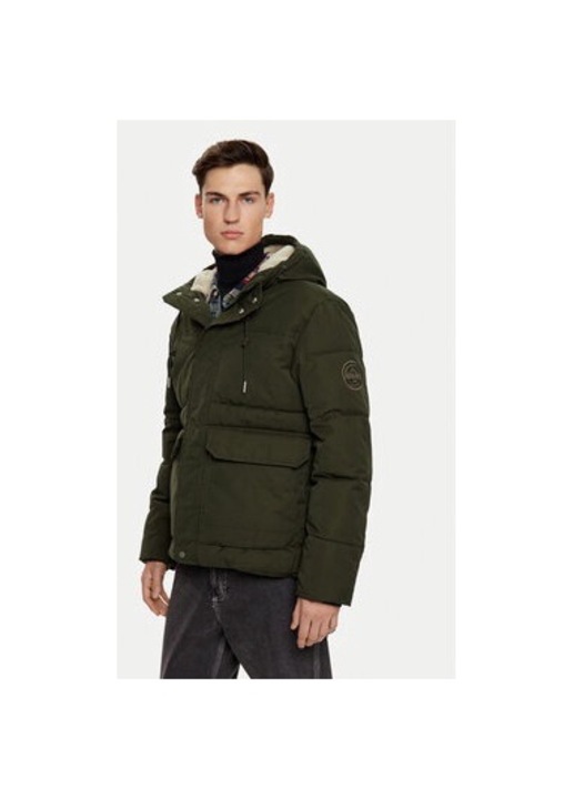 Geaca barbati, Jack and Jones, 304370236, Poliester, Verde, Verde