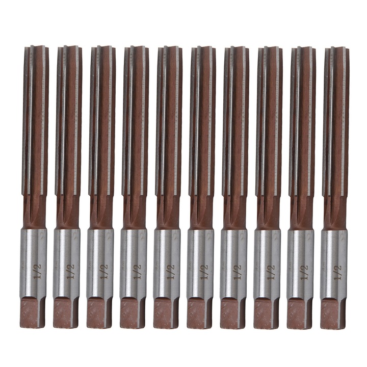 Set de 10 alezoare de mana 1/2 inch, Enforose, 6 lame, 9SiCr, 135mm