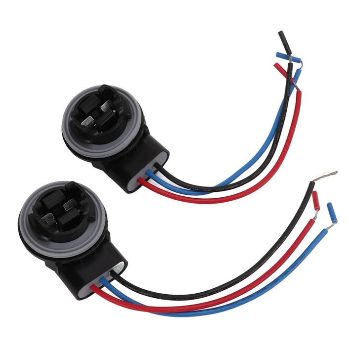 Set 2 bucati soclu pentru becuri, nylon, cu fir de cupru, rezistenta la temperaturi ridicate