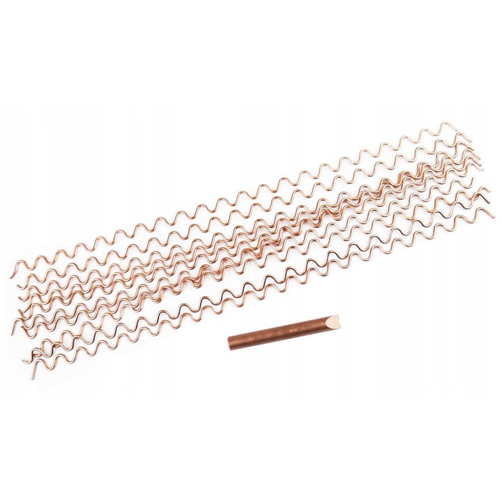 Sarma Ondulata Pentru Incalzire, Spotter, Electrod Pentru Sarma Ondulata Cu Cioc, 10 mm, Set 10 Bucati, LungiMea SarMei 320 mm