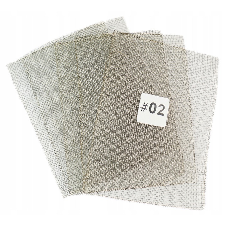 Plasa Pentru Sudarea Plasticului, Otel Inoxidabil, Semi-Elastic, 120 mm, x150 mm, Set 5 Bucati, Rigid, Multicolor