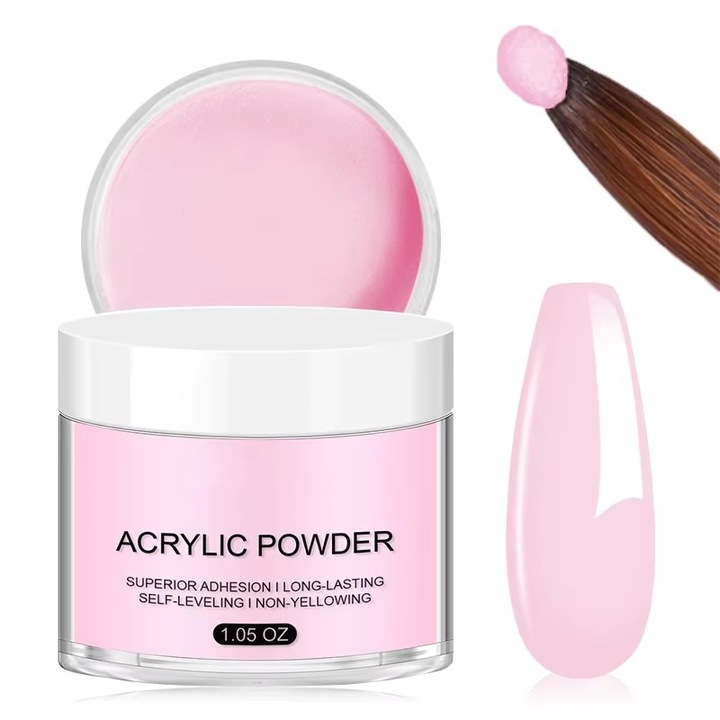 Pudra acrilica color 30g, autonivelanta, 01 Pink, Sela