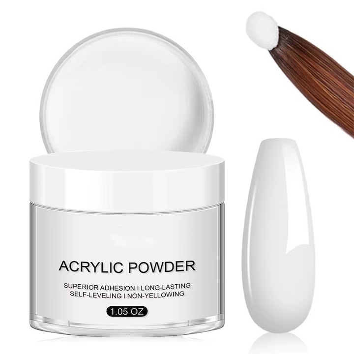 Pudra acrilica color 30g, autonivelanta, 03 White, Sela