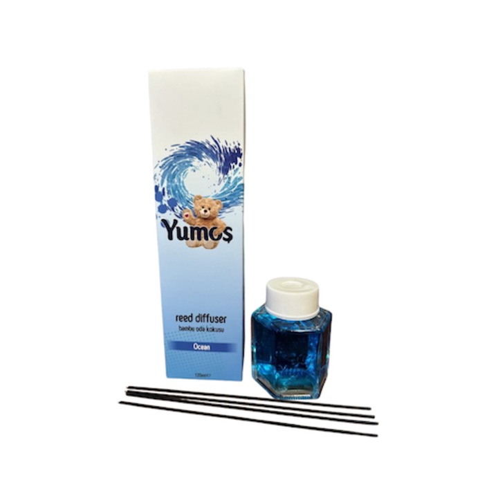 Odorizant camera cu betisoare Yumos, 120 ml, Aroma Ocean