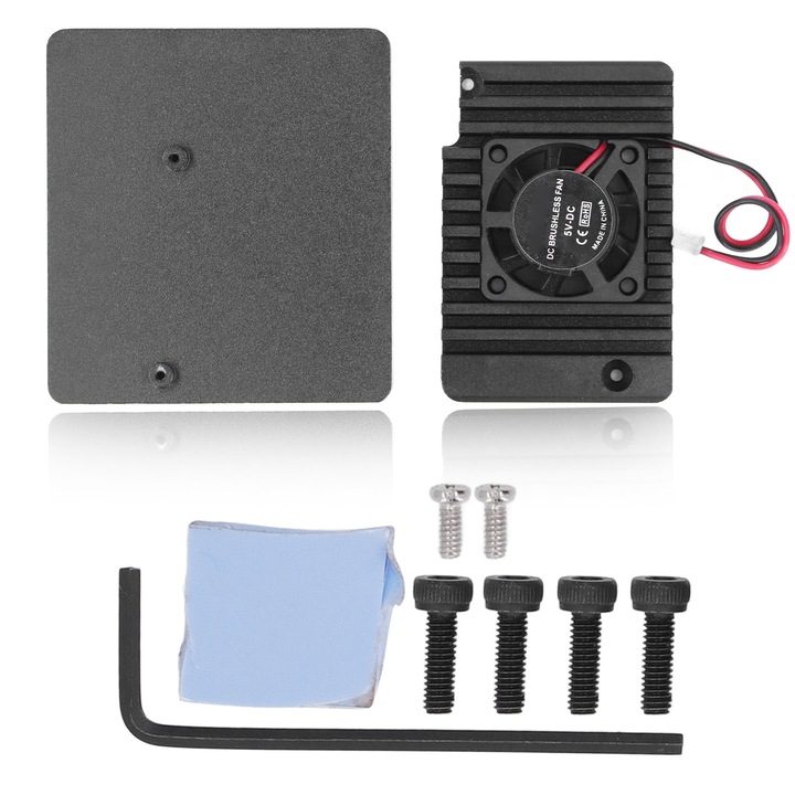 Set de carcasa de racire pentru router, Enforose, aliaj de aluminiu, dimensiuni compacte, pentru Nanopi R2S