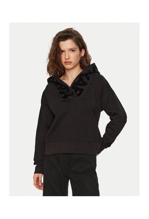 Bluza dama, Karl Lagerfeld, 304579844, Bumbac organic, Negru, Negru