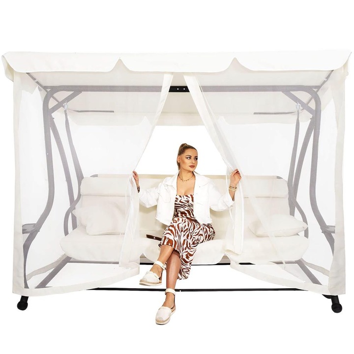 Sersimo Tenerife 4 személyes hintaágy, rovarhálóval, teherbírása 320kg