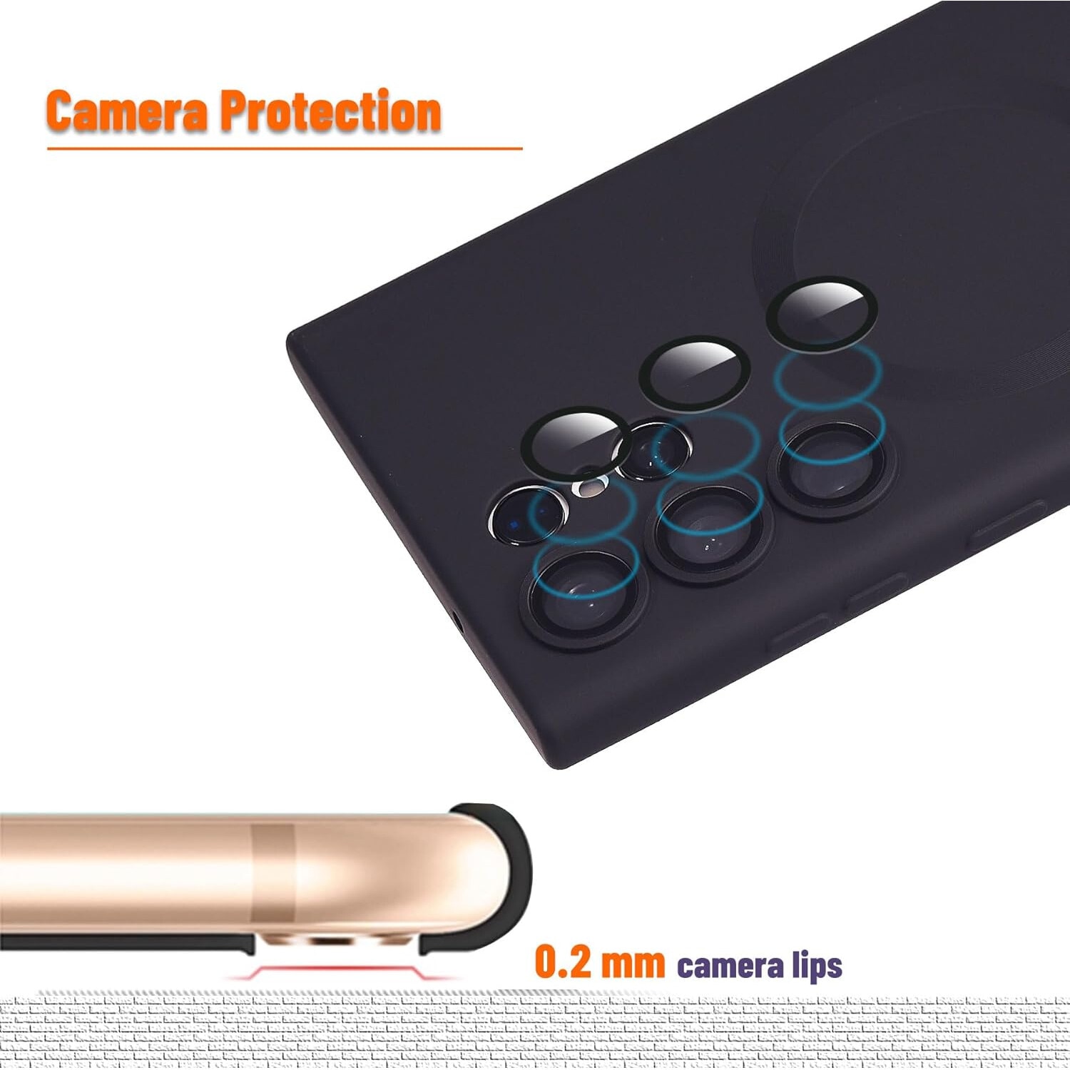 Husa compatibila cu Samsung Galaxy Note 20 ULTRA, Tehnologie MagSafe, protectie camera, All Black