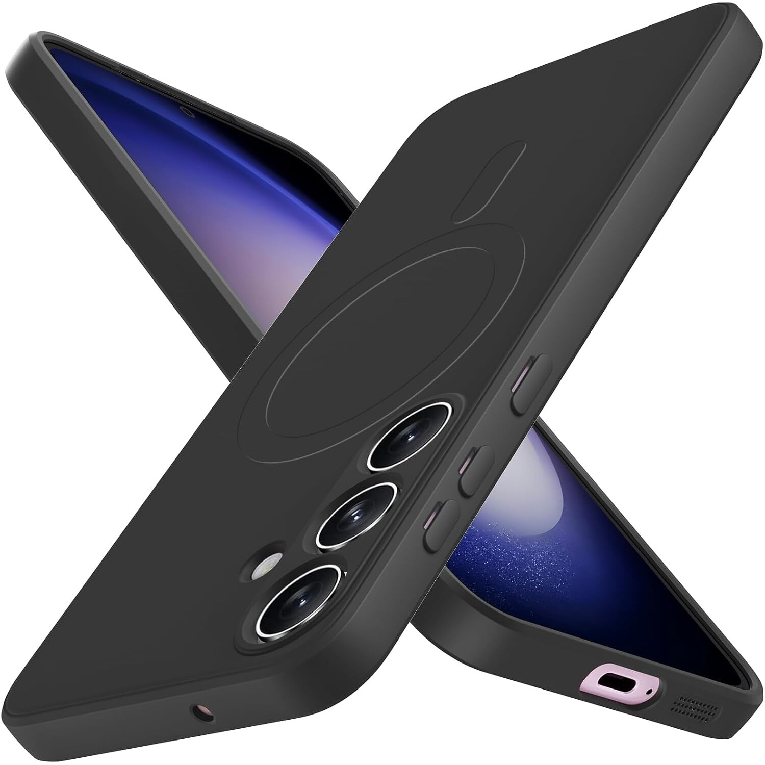 Husa compatibila cu Samsung Galaxy Note 10, Tehnologie MagSafe, protectie camera, All Black