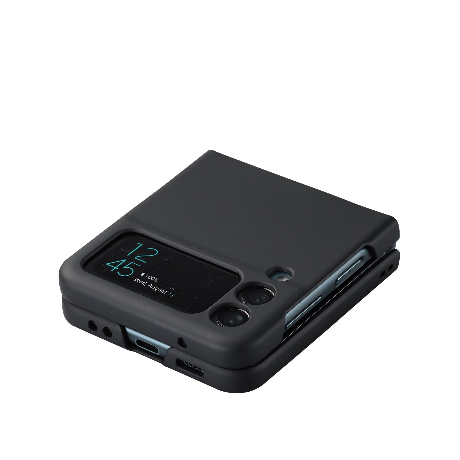 Husa compatibila cu Samsung Galaxy Z Flip 3, Tehnologie MagSafe, protectie camera, All Black