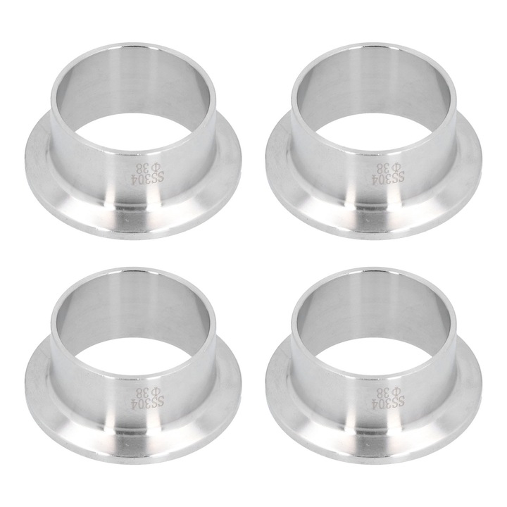 4 db-os Enforose rozsdamentes acél higiénikus csatlakozókészlet, 38 mm, 50,5 mm, vízhez, gázhoz, olajhoz