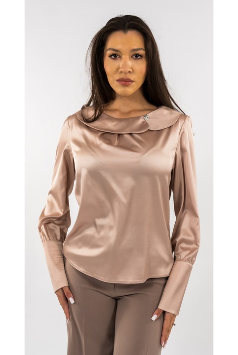 Bluza Eleganta Maro din Matase cu Detaliu, Maro