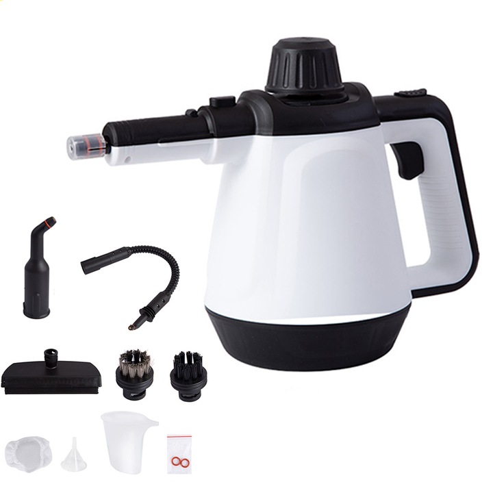 Gőztisztító, 400ml, gyors melegítés, 2,5m kábel, fehér, tartozékkészlet