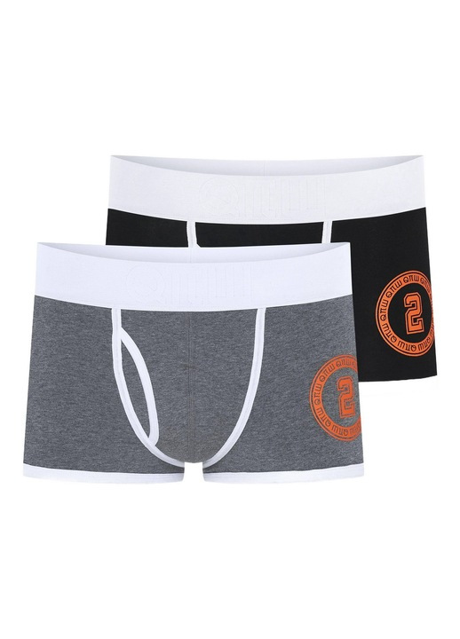 Boxeri barbati Robert Kupisz x Henderson set de 2 perechi gri, negru, Gri