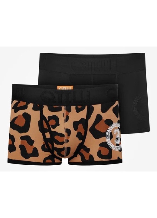 Boxeri Robert Kupisz x Henderson Leopard set de 2 perechi, Negru