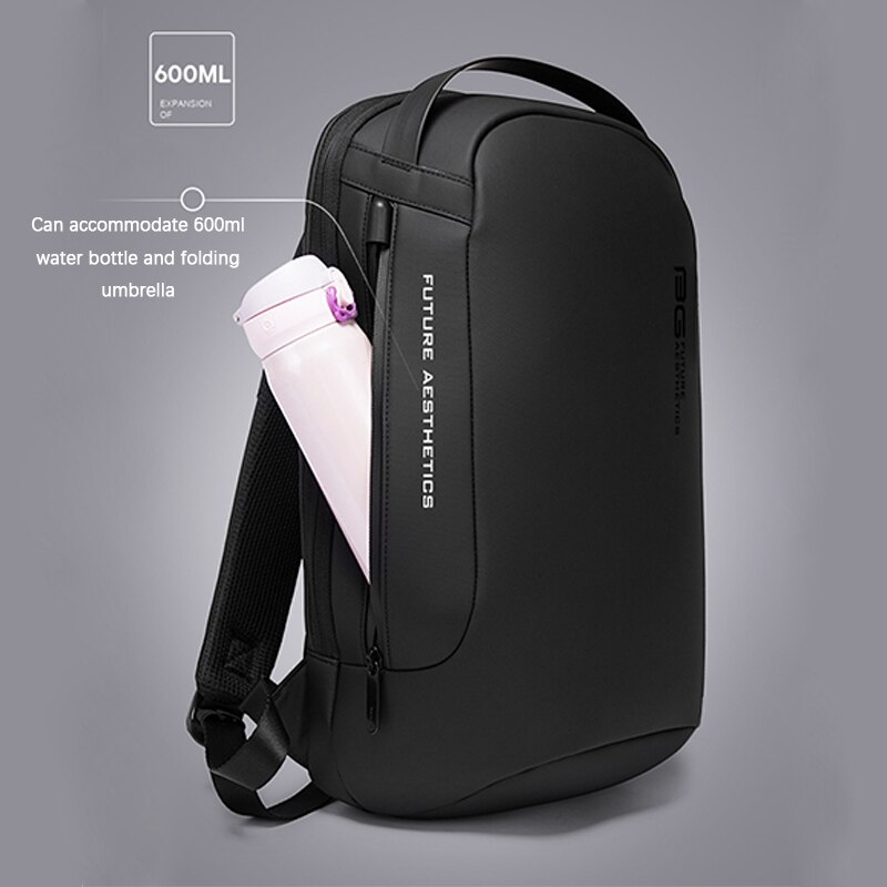 Rucsac laptop, BG, antifurt, husa rigida, 32x15x48cm, negru
