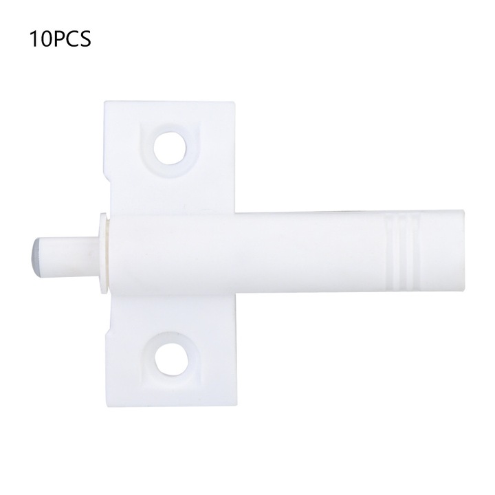 Opritor usa dulap, Enforose, 10 buc, alb, balamale ABS cu inchidere moale, functionare silentioasa