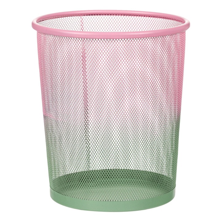 Cos de gunoi pentru birou ombre roz verde 8.5l