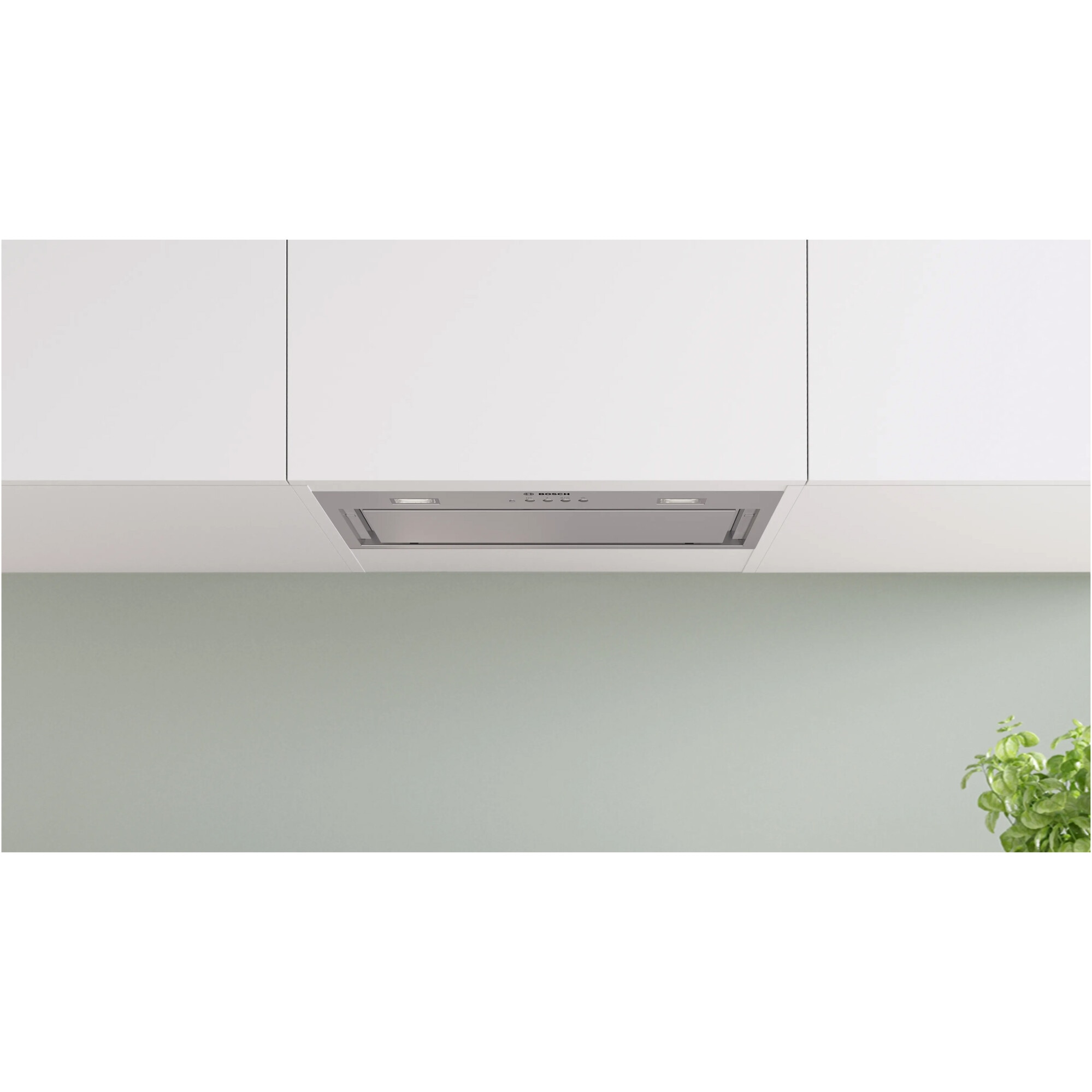 Hota incorporabila Bosch DLN56AC50, Putere de absorbtie 645 mc/h, Iluminare LED, Clasa B, 52 cm, Inox