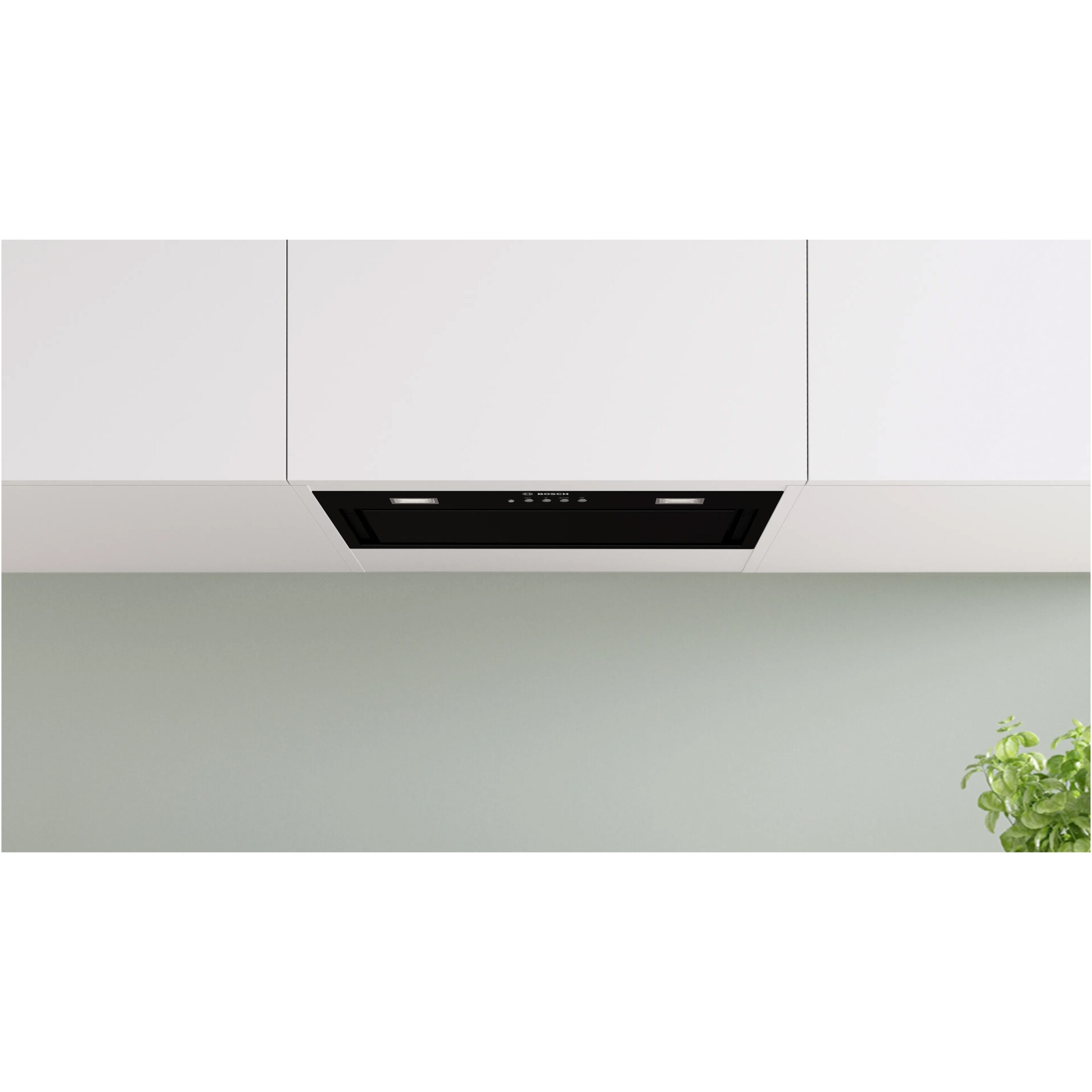 Hota incorporabila Bosch DLN56AC60, Putere de absorbtie 645 mc/h, Iluminare LED, Clasa B, 52 cm, Negru