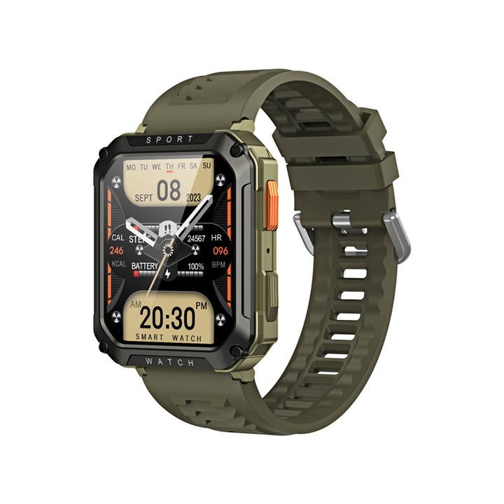 Ceas Smartwatch COOSTAR, Apeluri Bluetooth, Monitorizare ritm cardiac, SpO2, Monitorizare somn, Notificari, Moduri sport