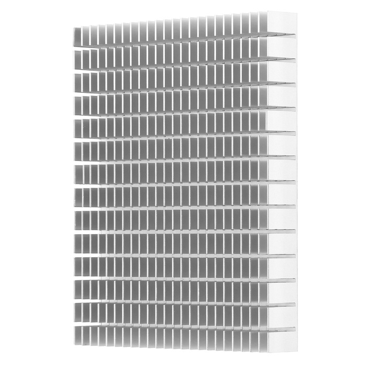 Radiator de racire din aluminiu, 150x120x20mm, pentru CPU, amplificator, PCB, alb