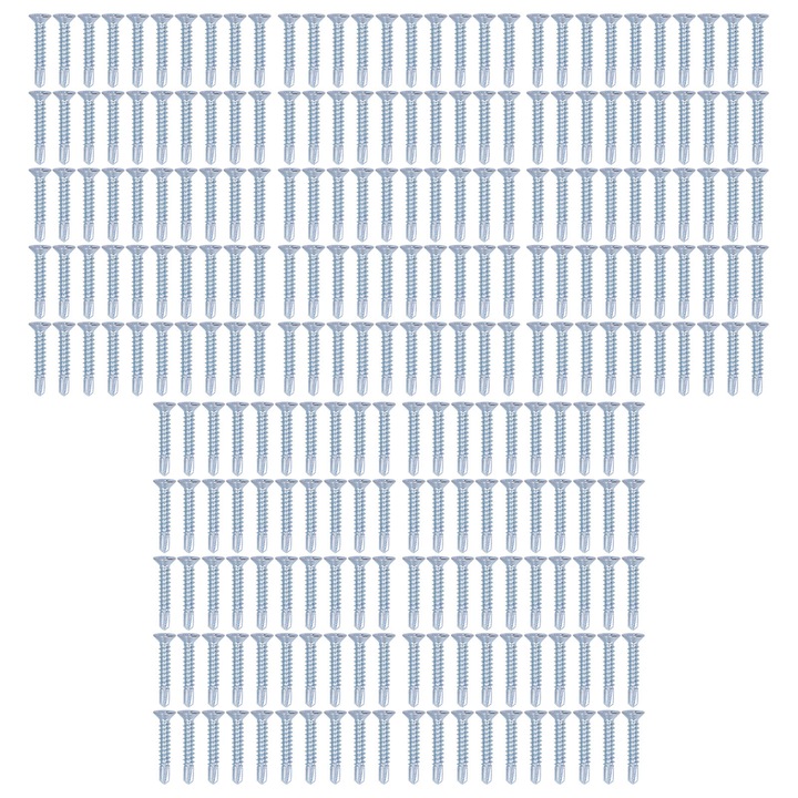 250 buc. Surub autoforant din otel carbon placat cu zinc pentru feronerie de fixare din tabla M4.2x25