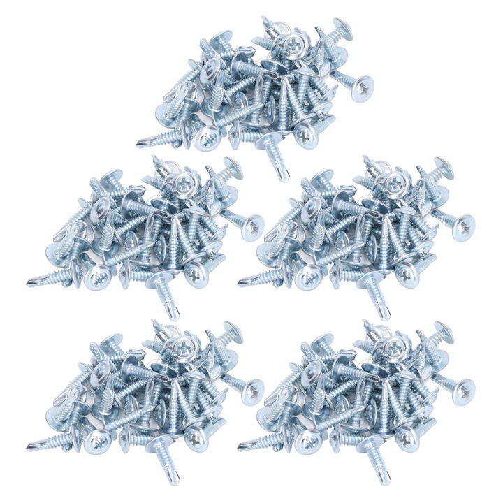 250 buc. surub autoforant, placat cu zinc, elemente de fixare din otel carbon pentru prelucrarea tablei din lemn M4.8x19