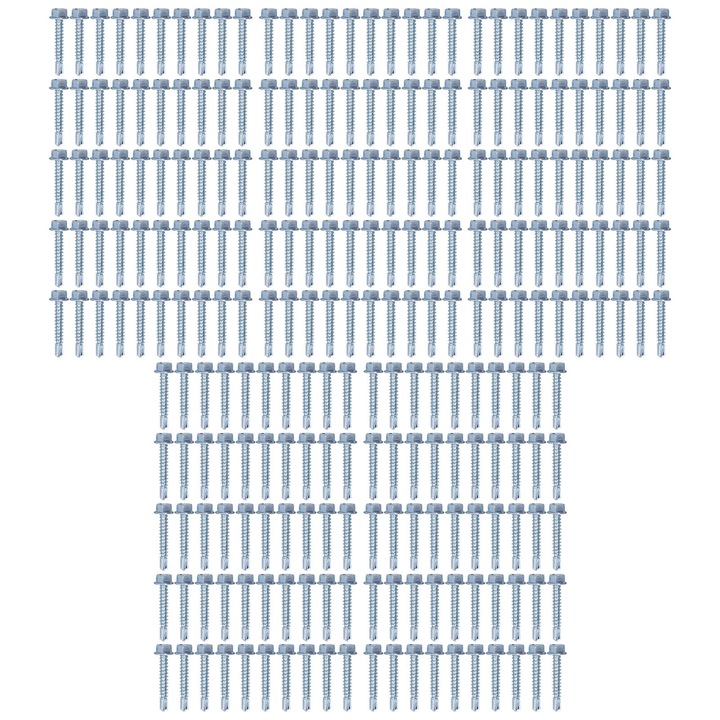 250 buc. Surub autoforant din otel carbon placat cu zinc pentru feronerie de fixare din tabla M4.2x25