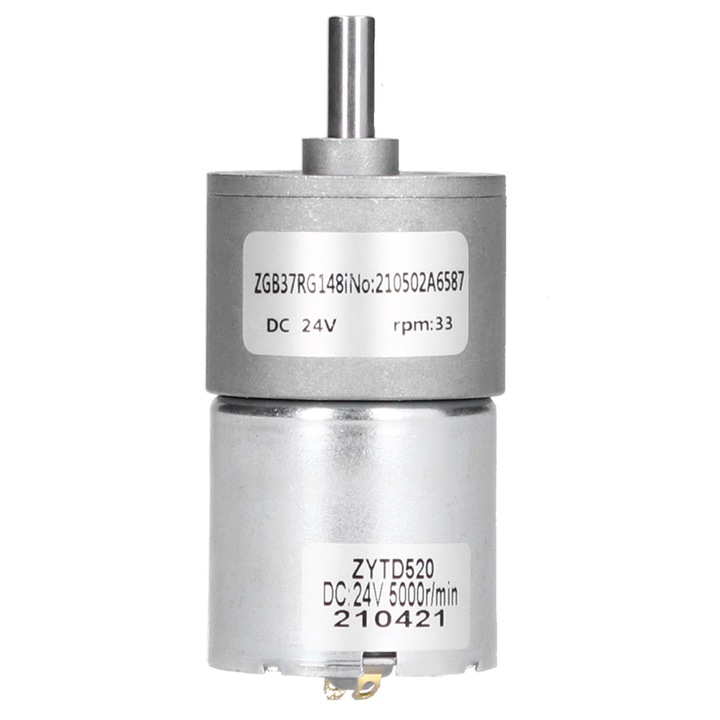 24V DC reduktoros motor, Enforose, 37mm, 570RPM, 0.3kgf.cm, 1:8.7